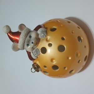 Christmas Mouse Luminary w/ Flameless Candle & Timer Home Reflections RL05291V